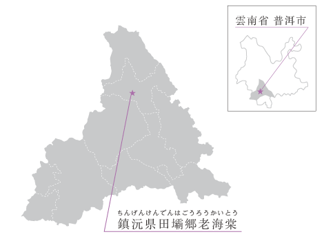 海棠古樹の産地マップ