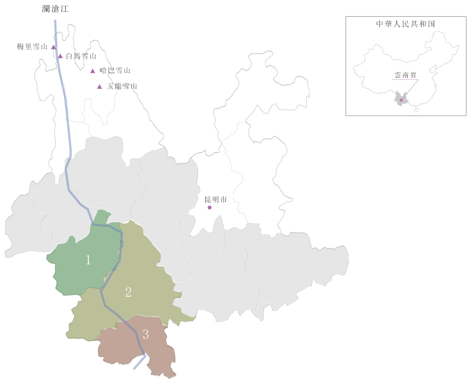 プーアル茶の産地、雲南省